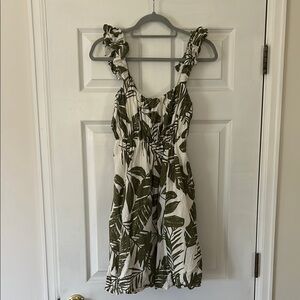 Abercrombie Green Leaf Print Dress